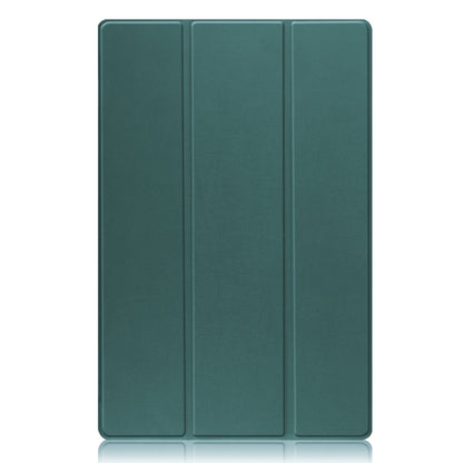 For Samsung Galaxy Tab S8 Ultra Three-folding Holder Custer Texture Leather Tablet Case(Green) by buy2fix