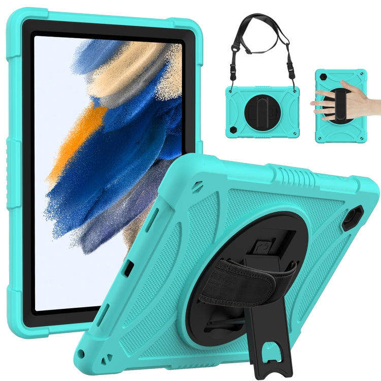 For Samsung Galaxy Tab A8 10.5 2021 Rotary Grab Silicone + PC Tablet Case(Mint Green) - Other Galaxy Tab PC by buy2fix | Online Shopping UK | buy2fix