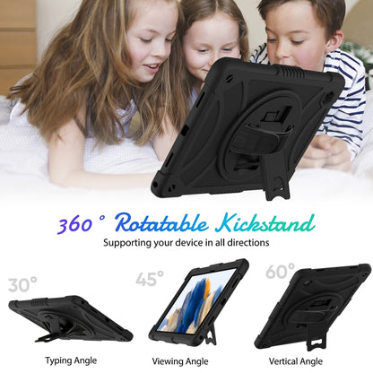 For Samsung Galaxy Tab A8 10.5 2021 Rotary Grab Silicone + PC Tablet Case(Black) - Other Galaxy Tab PC by buy2fix | Online Shopping UK | buy2fix