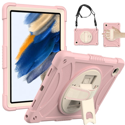 For Samsung Galaxy Tab A8 10.5 2021 Rotary Grab Silicone + PC Tablet Case(Rose Gold) - Other Galaxy Tab PC by buy2fix | Online Shopping UK | buy2fix