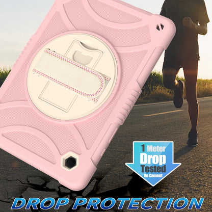 For Samsung Galaxy Tab A8 10.5 2021 Rotary Grab Silicone + PC Tablet Case(Rose Gold) - Other Galaxy Tab PC by buy2fix | Online Shopping UK | buy2fix