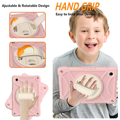 For Samsung Galaxy Tab A8 10.5 2021 Rotary Grab Silicone + PC Tablet Case(Rose Gold) - Other Galaxy Tab PC by buy2fix | Online Shopping UK | buy2fix