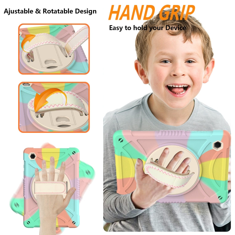 For Samsung Galaxy Tab A8 10.5 2021 Rotary Grab Silicone + PC Tablet Case(Colorful) - Other Galaxy Tab PC by buy2fix | Online Shopping UK | buy2fix