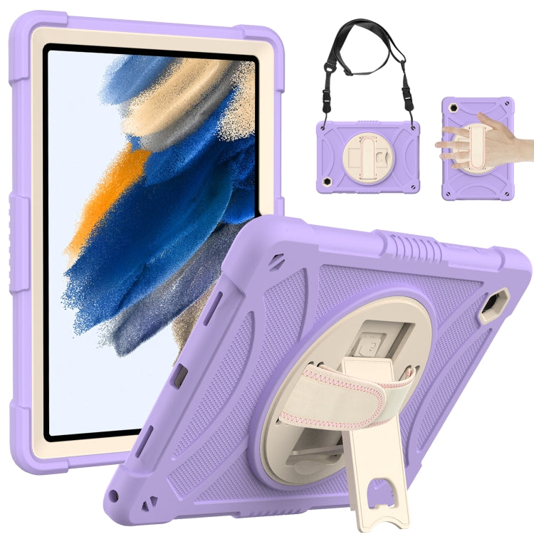 For Samsung Galaxy Tab A8 10.5 2021 Rotary Grab Silicone + PC Tablet Case(Purple) - Other Galaxy Tab PC by buy2fix | Online Shopping UK | buy2fix