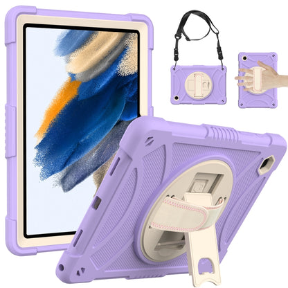 For Samsung Galaxy Tab A8 10.5 2021 Rotary Grab Silicone + PC Tablet Case(Purple) - Other Galaxy Tab PC by buy2fix | Online Shopping UK | buy2fix