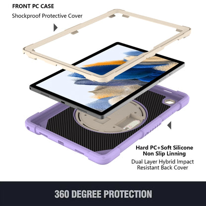 For Samsung Galaxy Tab A8 10.5 2021 Rotary Grab Silicone + PC Tablet Case(Purple) - Other Galaxy Tab PC by buy2fix | Online Shopping UK | buy2fix