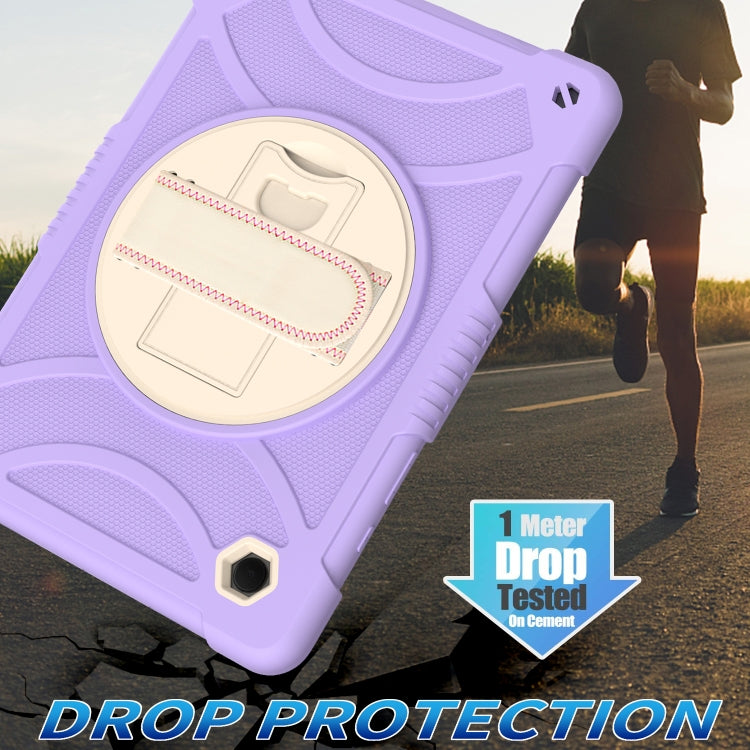 For Samsung Galaxy Tab A8 10.5 2021 Rotary Grab Silicone + PC Tablet Case(Purple) - Other Galaxy Tab PC by buy2fix | Online Shopping UK | buy2fix