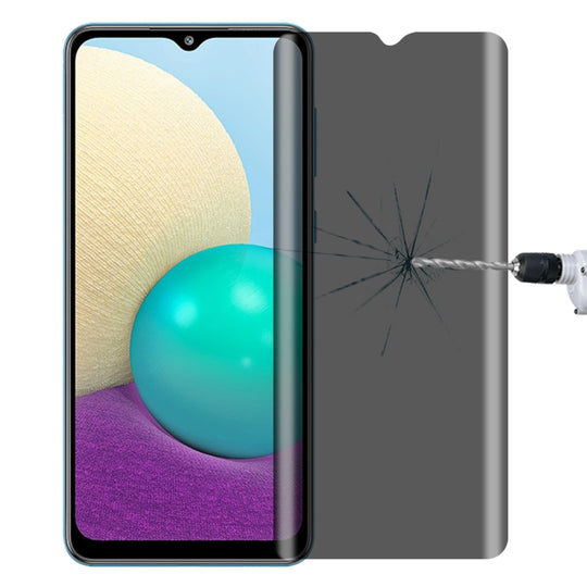 Full Cover Anti-peeping Tempered Glass Film For Samsung Galaxy A02