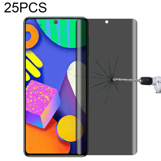 25 PCS Full Cover Anti-peeping Tempered Glass Film For Samsung Galaxy F62