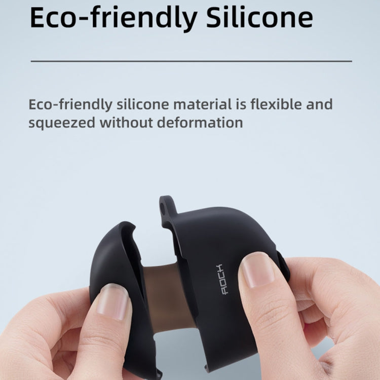 ROCK RPC3013 Silicone Earphone Protective Case with Hook For AirPods 3(Black) by ROCK