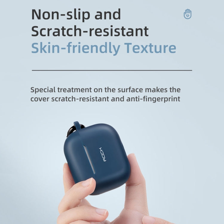 ROCK RPC3013 Silicone Earphone Protective Case with Hook For AirPods 3(Black) by ROCK