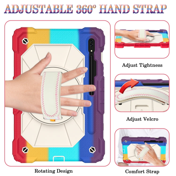 For Samsung Galaxy Tab S8 / Tab S7 Contrast Color Robot Silicone + PC Tablet Case(Colorful Red)) by buy2fix