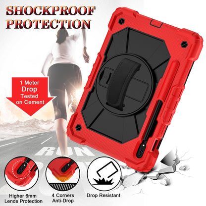 For Samsung Galaxy Tab S8 / Tab S7 Contrast Color Robot Silicone + PC Tablet Case(Red+Black) by buy2fix