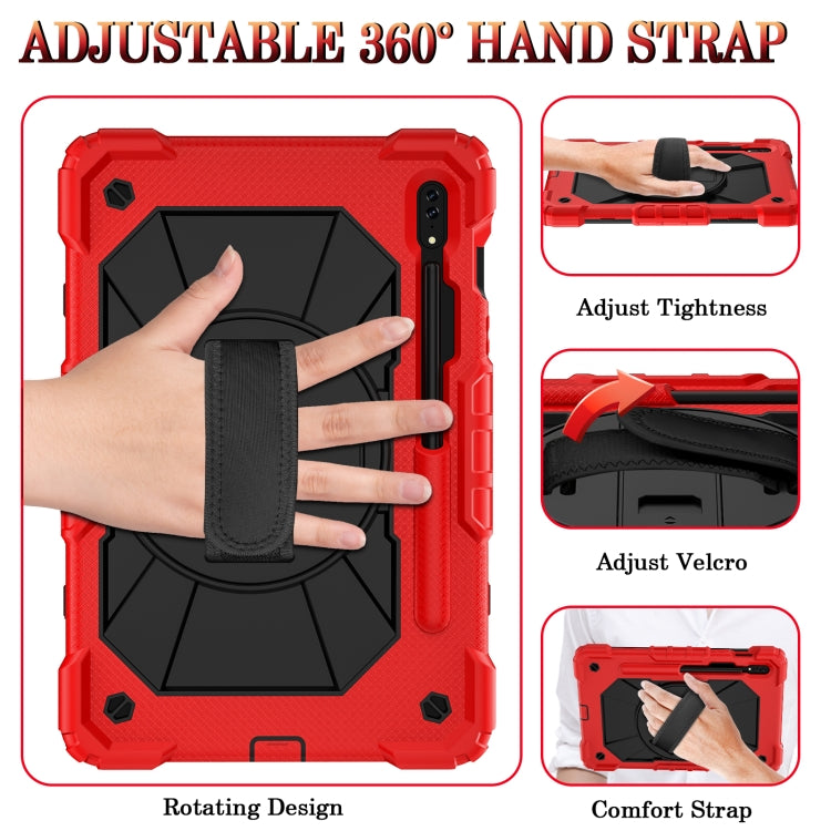 For Samsung Galaxy Tab S8 / Tab S7 Contrast Color Robot Silicone + PC Tablet Case(Red+Black) by buy2fix