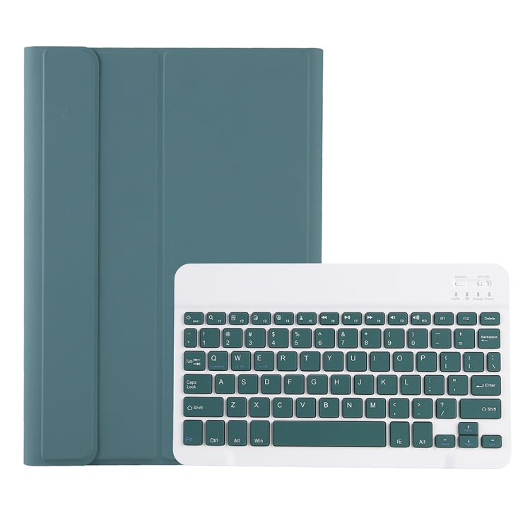 A610B Candy Color Bluetooth Keyboard Leather Case with Pen Slot For Samsung Galaxy Tab S6 Lite 10.4 inch SM-P610 / SM-P615(Dark Green) - Samsung Keyboard by buy2fix | Online Shopping UK | buy2fix