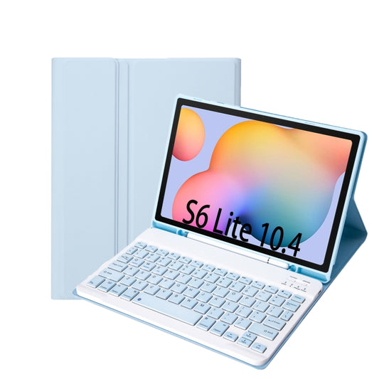 A610B Candy Color Bluetooth Keyboard Leather Case with Pen Slot For Samsung Galaxy Tab S6 Lite 10.4 inch SM-P610 / SM-P615(White Ice) - Samsung Keyboard by buy2fix | Online Shopping UK | buy2fix