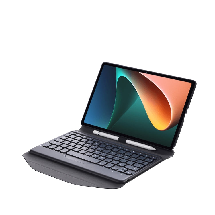 B0N5 Diamond Texture Bluetooth Keyboard Leather Case with Triangle Back Support For Xiaomi Pad 5 / 5 Pro(Black + Black) - Others Keyboard by buy2fix | Online Shopping UK | buy2fix