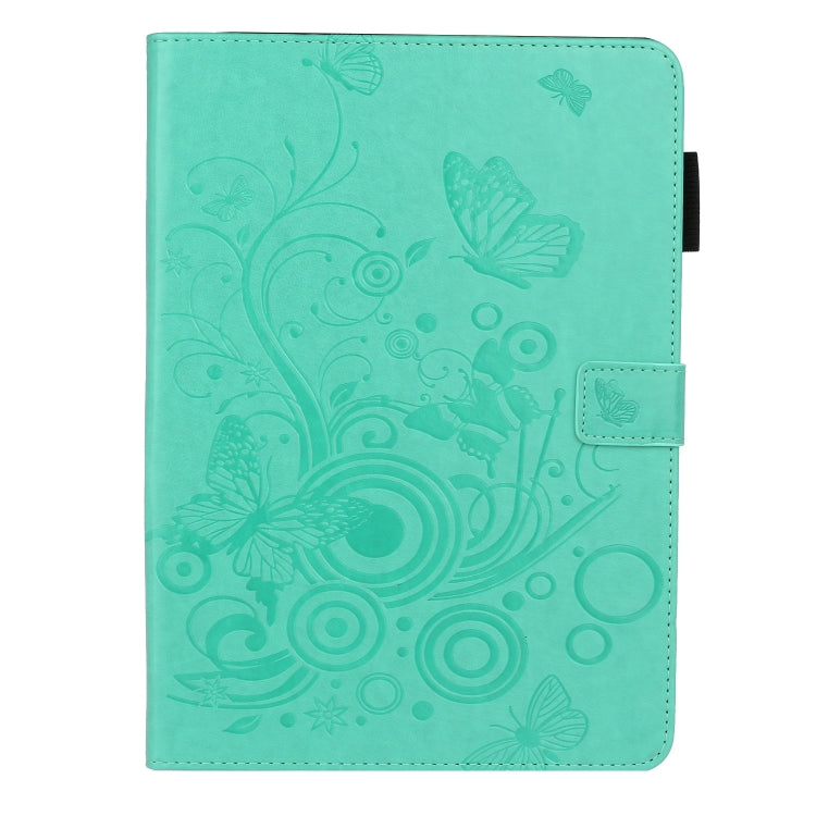 For iPad Pro 11 inch 2020 / 2018 Embossed Butterfly Pattern Smart Leather Tablet Case(Green) - iPad Pro 11 (2020) Cases by buy2fix | Online Shopping UK | buy2fix