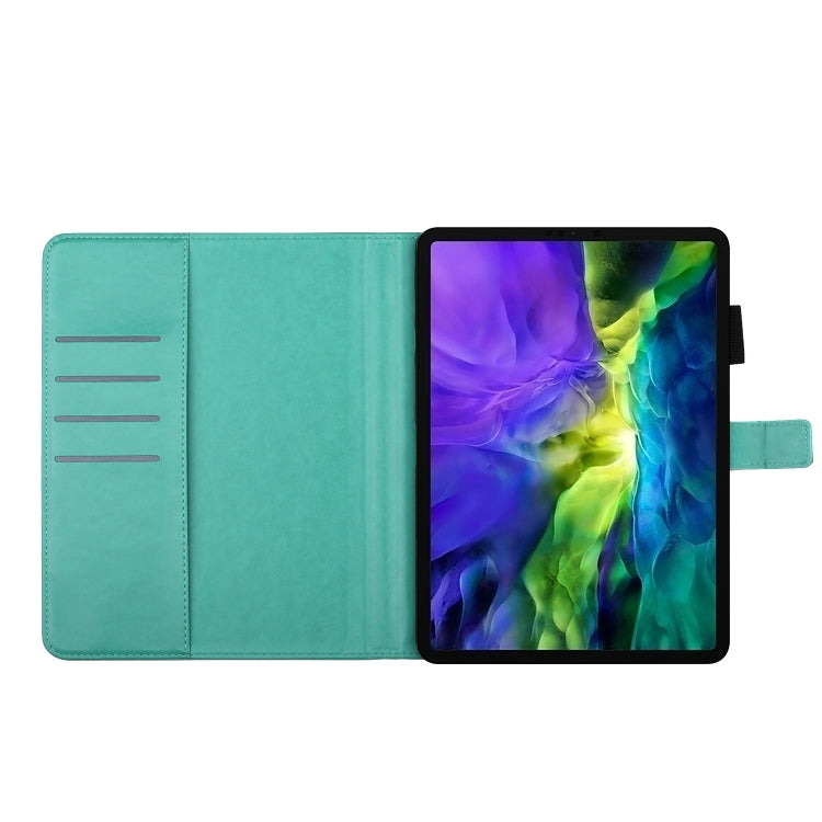 For iPad Pro 11 inch 2020 / 2018 Embossed Butterfly Pattern Smart Leather Tablet Case(Green) - iPad Pro 11 (2020) Cases by buy2fix | Online Shopping UK | buy2fix