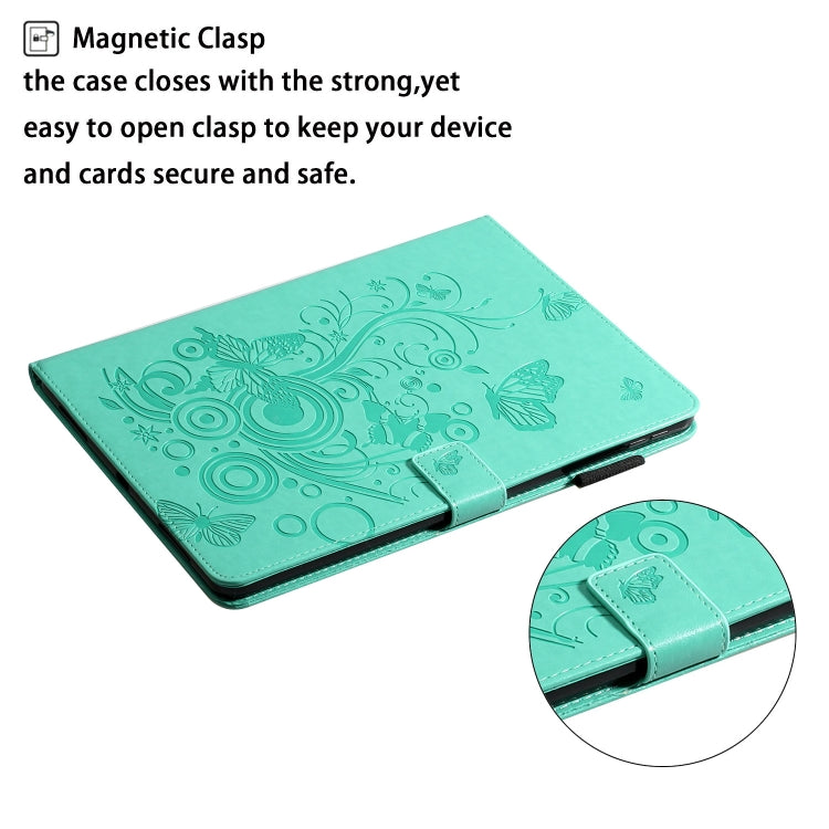 For iPad Pro 11 inch 2020 / 2018 Embossed Butterfly Pattern Smart Leather Tablet Case(Green) - iPad Pro 11 (2020) Cases by buy2fix | Online Shopping UK | buy2fix