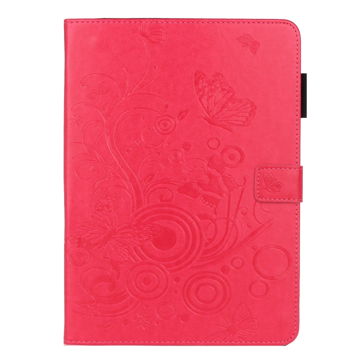 For iPad Pro 11 inch 2020 / 2018 Embossed Butterfly Pattern Smart Leather Tablet Case(Rose Red) - iPad Pro 11 (2020) Cases by buy2fix | Online Shopping UK | buy2fix