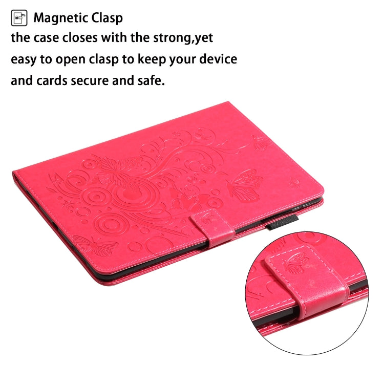 For iPad Pro 11 inch 2020 / 2018 Embossed Butterfly Pattern Smart Leather Tablet Case(Rose Red) - iPad Pro 11 (2020) Cases by buy2fix | Online Shopping UK | buy2fix