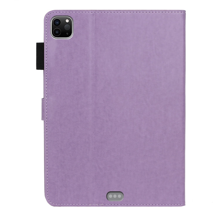 For iPad Pro 11 inch 2020 / 2018 Embossed Plum Bossom Pattern Smart Leather Tablet Case(Purple) - iPad Pro 11 (2020) Cases by buy2fix | Online Shopping UK | buy2fix