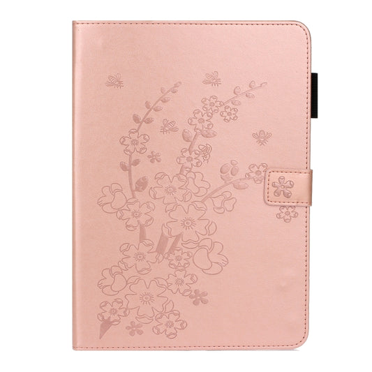 For iPad Pro 11 inch 2020 / 2018 Embossed Plum Bossom Pattern Smart Leather Tablet Case(Rose Gold) - iPad Pro 11 (2020) Cases by buy2fix | Online Shopping UK | buy2fix