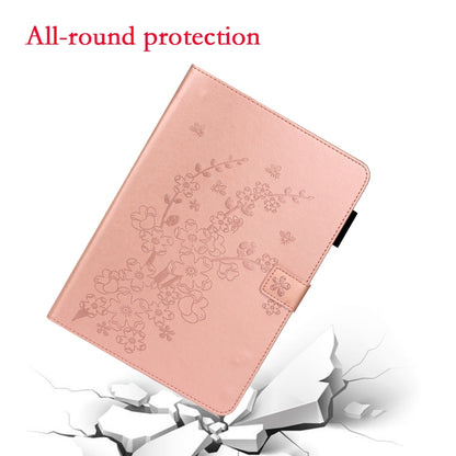 For iPad Pro 11 inch 2020 / 2018 Embossed Plum Bossom Pattern Smart Leather Tablet Case(Rose Gold) - iPad Pro 11 (2020) Cases by buy2fix | Online Shopping UK | buy2fix