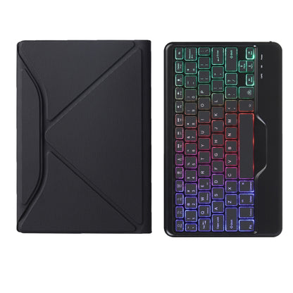 B0N5S Backlight Diamond Texture Bluetooth Keyboard Leather Case with Triangle Back Support For Xiaomi Pad 5 / 5 Pro(Black + Black) - Others Keyboard by buy2fix | Online Shopping UK | buy2fix