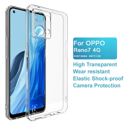 For OPPO Reno7 4G Global / F21 Pro 4G Global / Reno8 4G Global IMAK UX-5 Series Transparent TPU Phone Case(Transparent) - OPPO Cases by imak | Online Shopping UK | buy2fix