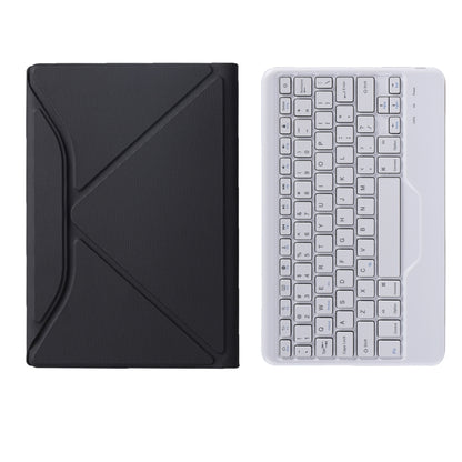 BM20 Diamond Texture Bluetooth Keyboard Leather Case with Triangle Back Support For Lenovo M10 Plus 10.3 inch TB-X606 / TB-X606F(Black + White) - Lenovo Keyboard by buy2fix | Online Shopping UK | buy2fix