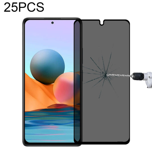 25 PCS Full Cover Anti-peeping Tempered Glass Film For Xiaomi Redmi Note 10 Pro Max -  by buy2fix | Online Shopping UK | buy2fix