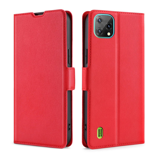 For Blackview A55 Ultra-thin Voltage Side Buckle PU + TPU Leather Phone Case(Red) - More Brand by buy2fix | Online Shopping UK | buy2fix