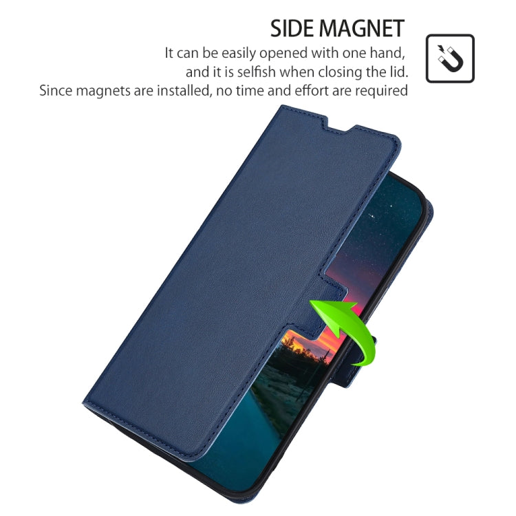 For Blackview A95 Ultra-thin Voltage Side Buckle PU + TPU Leather Phone Case(Blue) - More Brand by buy2fix | Online Shopping UK | buy2fix