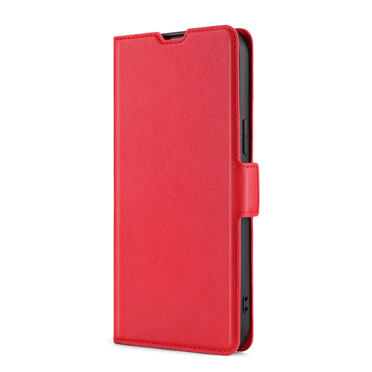 For Ulefone Note 12P Ultra-thin Voltage Side Buckle PU + TPU Leather Phone Case(Red) - Ulefone Cases by buy2fix | Online Shopping UK | buy2fix