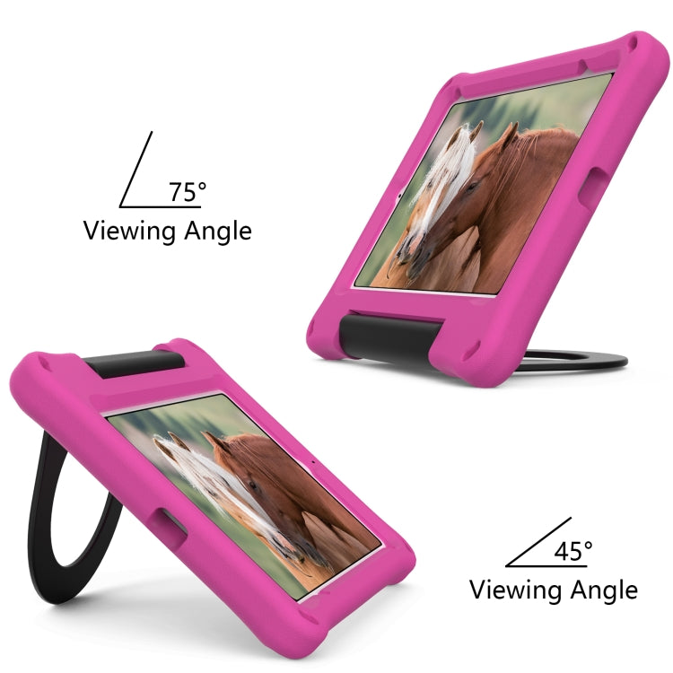 For iPad mini 2024 /mini 6 EVA Handle Holder Tablet Case(Rose Red) - iPad mini 6 Cases by buy2fix | Online Shopping UK | buy2fix