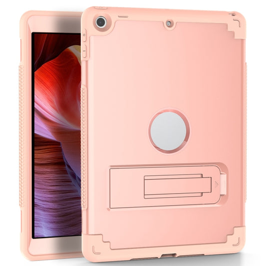 PC+Silicone Holder Tablet Case For iPad 9.7 2018 / 2017(Rose Gold) - iPad 9.7 (2018) & (2017) Cases by buy2fix | Online Shopping UK | buy2fix