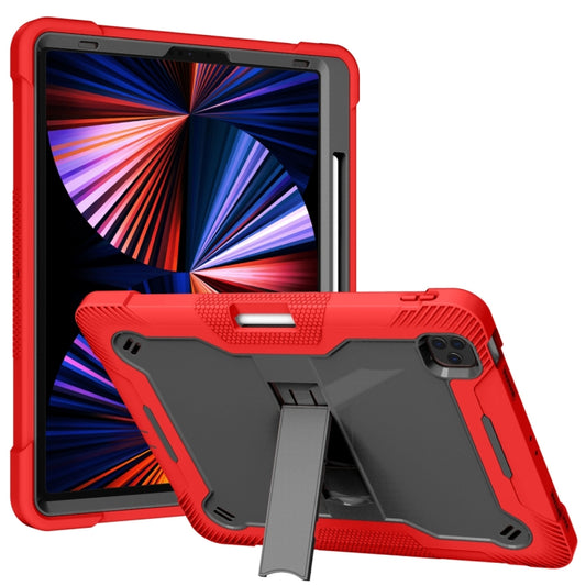 For iPad Pro 12.9 2022 / 2021 / 2020 / 2018 Silicone + PC Shockproof Tablet Case(Red+Black) - iPad Pro 12.9 (2022/2021) Cases by buy2fix | Online Shopping UK | buy2fix