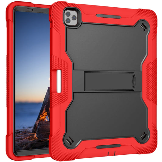 For iPad Pro 12.9 2022 / 2021 / 2020 / 2018 Silicone + PC Shockproof Tablet Case(Red+Black) - iPad Pro 12.9 (2022/2021) Cases by buy2fix | Online Shopping UK | buy2fix