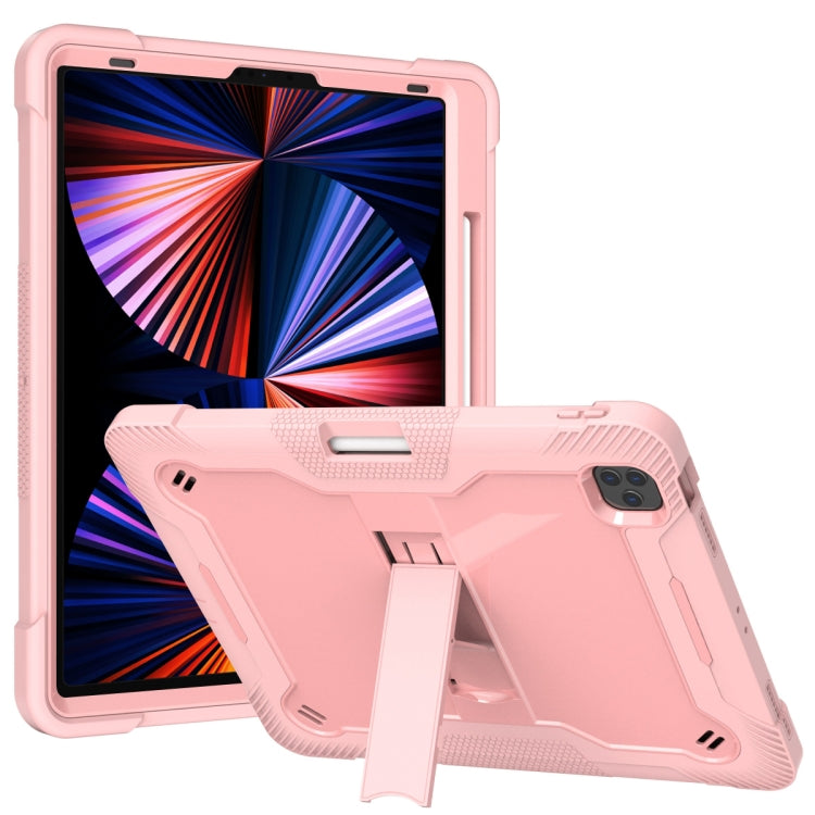 For iPad Pro 12.9 2022 / 2021 / 2020 / 2018 Silicone + PC Shockproof Tablet Case(Rose Gold) - iPad Pro 12.9 (2022/2021) Cases by buy2fix | Online Shopping UK | buy2fix