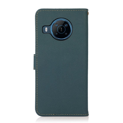 For Nokia X100 KHAZNEH Custer Genuine Leather RFID Phone Case(Green) - Nokia Cases by buy2fix | Online Shopping UK | buy2fix