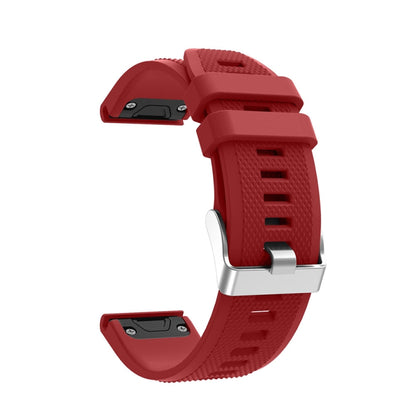 For Garmin Fenix 5 Silicone Watch Band(Red) - Watch Bands by buy2fix | Online Shopping UK | buy2fix