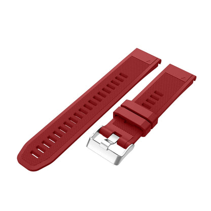 For Garmin Fenix 5 Silicone Watch Band(Red) - Watch Bands by buy2fix | Online Shopping UK | buy2fix