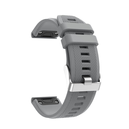 For Garmin Fenix 5 Silicone Watch Band(Gray) - Watch Bands by buy2fix | Online Shopping UK | buy2fix