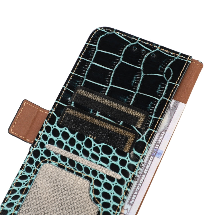 For iPhone 13 Crocodile Top Layer Cowhide Leather Phone Case(Green) - iPhone 13 Cases by buy2fix | Online Shopping UK | buy2fix