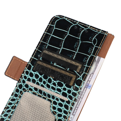 For iPhone 13 Crocodile Top Layer Cowhide Leather Phone Case(Green) - iPhone 13 Cases by buy2fix | Online Shopping UK | buy2fix