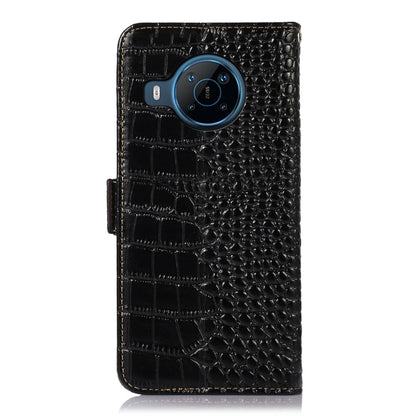 For Nokia X100 Crocodile Top Layer Cowhide Leather Phone Case(Black) - Nokia Cases by buy2fix | Online Shopping UK | buy2fix