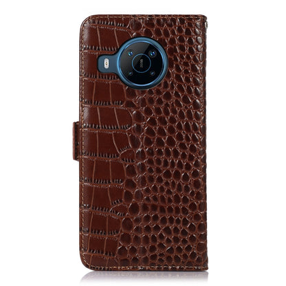 For Nokia X100 Crocodile Top Layer Cowhide Leather Phone Case(Brown) - Nokia Cases by buy2fix | Online Shopping UK | buy2fix