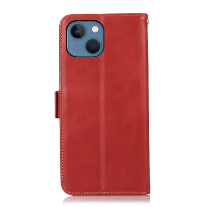 For iPhone 13 Crazy Horse Top Layer Cowhide Leather Phone Case(Red) - iPhone 13 Cases by buy2fix | Online Shopping UK | buy2fix